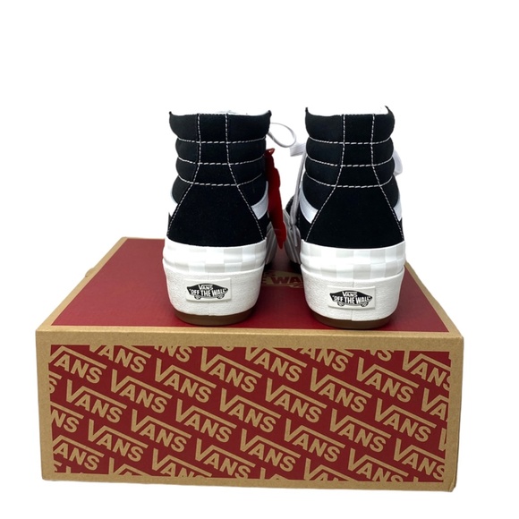 VANS Sk8-Hi Stacked Sneakers Women Size Platform Suede Canvas Shoes VN0A4BTW5ZN - Picture 4 of 9